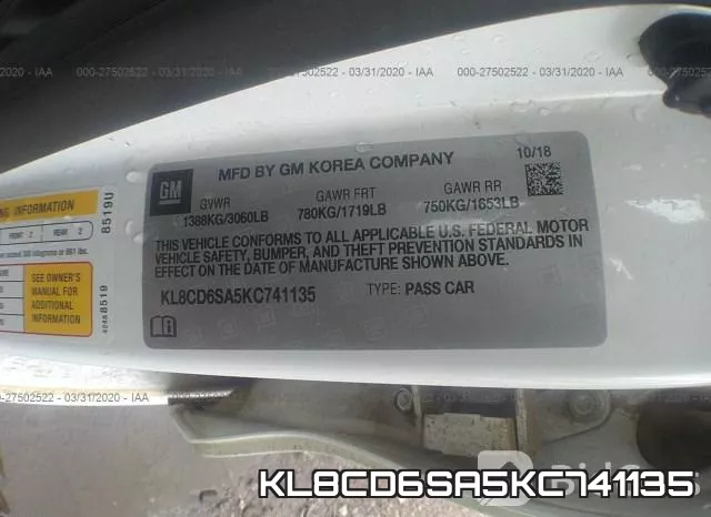 KL8CD6SA5KC741135 фото 10