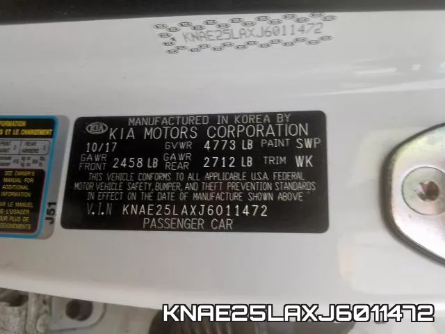 KNAE25LAXJ6011472 фото 2