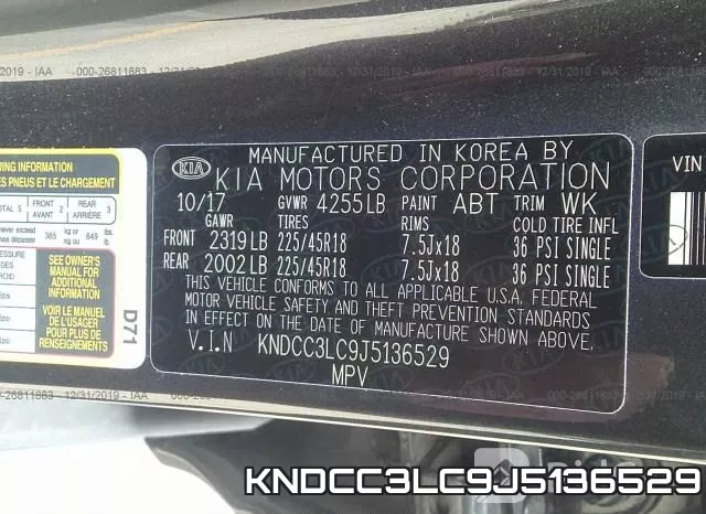 KNDCC3LC9J5136529 фото 10