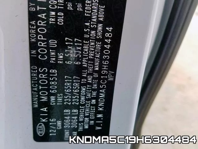 KNDMA5C19H6304484 фото 2