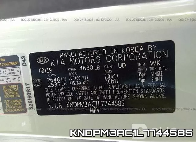 KNDPM3AC1L7744585 фото 10