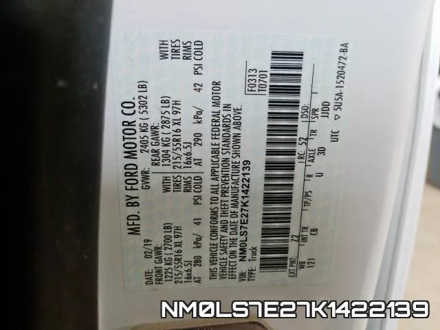 NM0LS7E27K1422139 фото 2