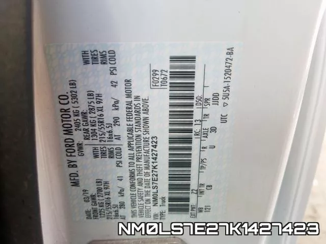 NM0LS7E27K1427423 фото 2