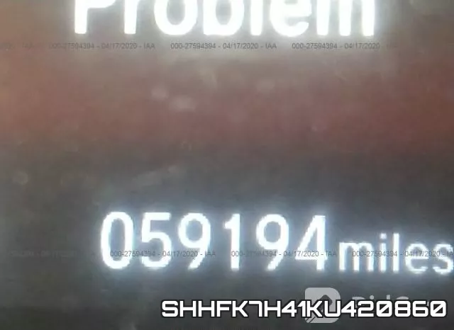 SHHFK7H41KU420860 фото 8