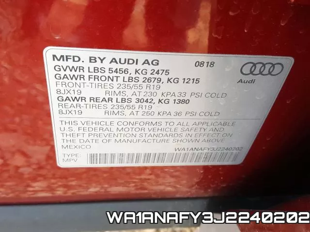 WA1ANAFY3J2240202 фото 2
