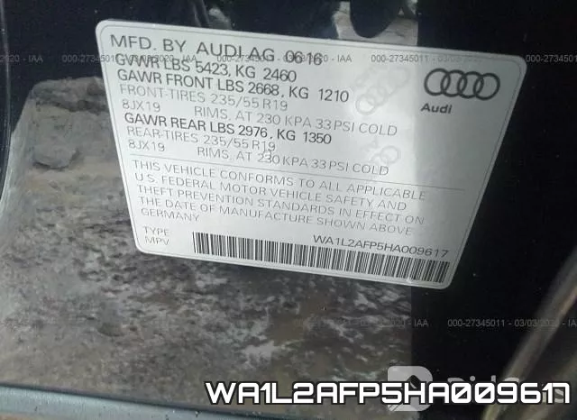 WA1L2AFP5HA009617 фото 10