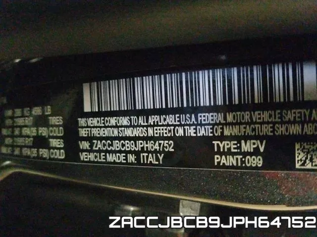 ZACCJBCB9JPH64752 фото 2