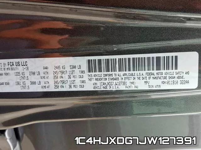 1C4HJXDG7JW127391 фото 2