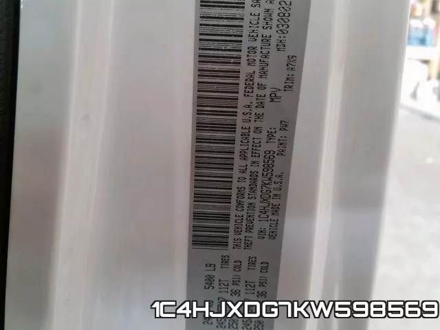 1C4HJXDG7KW598569 фото 2