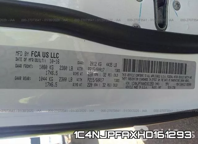 1C4NJPFAXHD161293 фото 10
