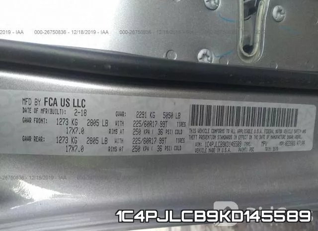 1C4PJLCB9KD145589 фото 10
