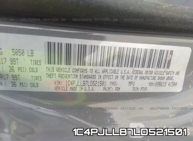 1C4PJLLB7LD521501 фото 10