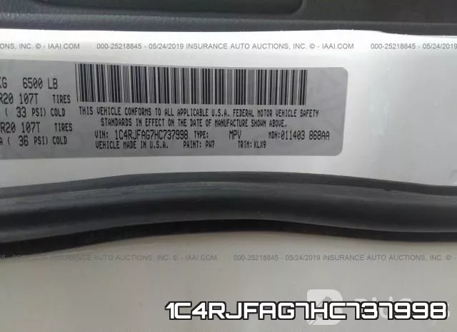 1C4RJFAG7HC737998 фото 10