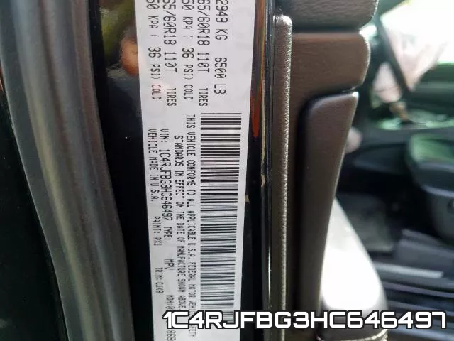 1C4RJFBG3HC646497 фото 2