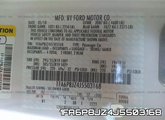 1FA6P8JZ4J5503168 фото 10