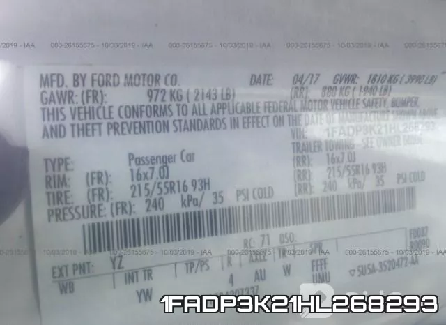 1FADP3K21HL268293 фото 10