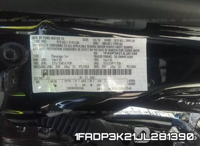 1FADP3K21JL281390 фото 10