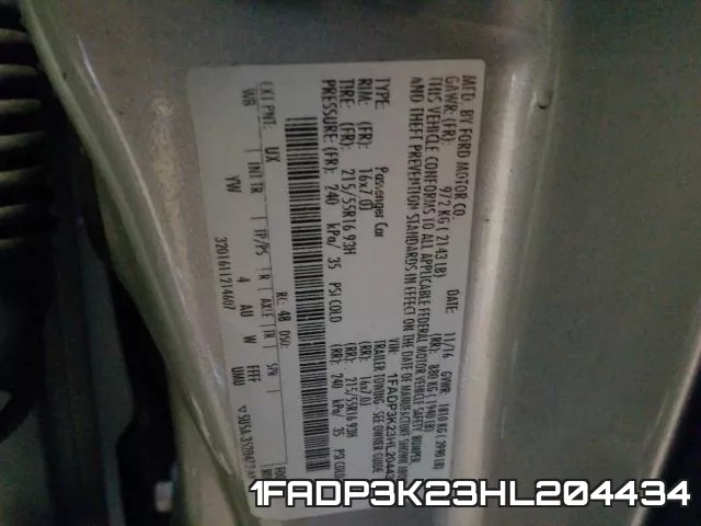 1FADP3K23HL204434 фото 2