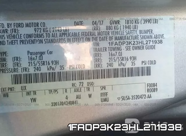 1FADP3K23HL271938 фото 10
