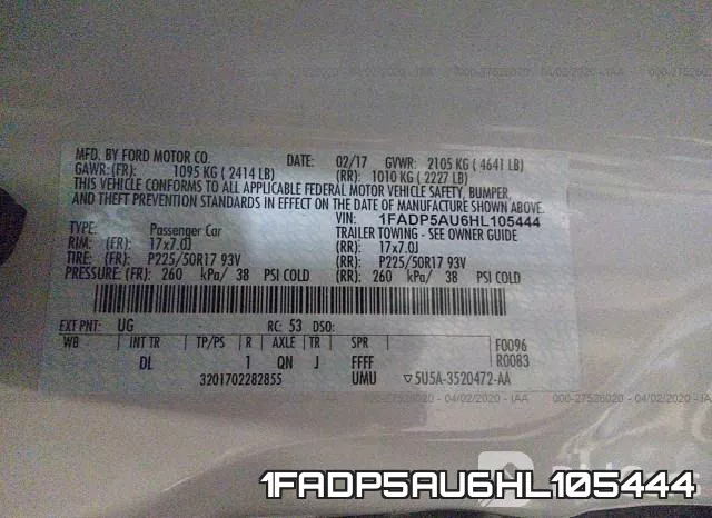 1FADP5AU6HL105444 фото 10