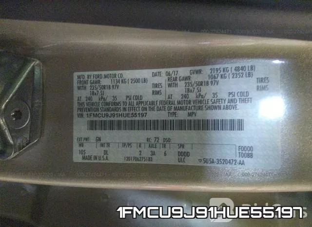 1FMCU9J91HUE55197 фото 10