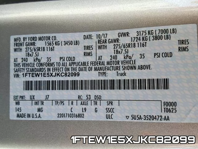 1FTEW1E5XJKC82099 фото 2