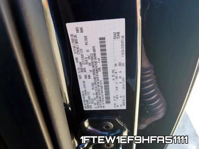 1FTEW1EF9HFA51111 фото 2