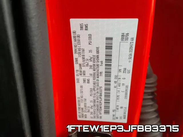 1FTEW1EP3JFB83375 фото 2