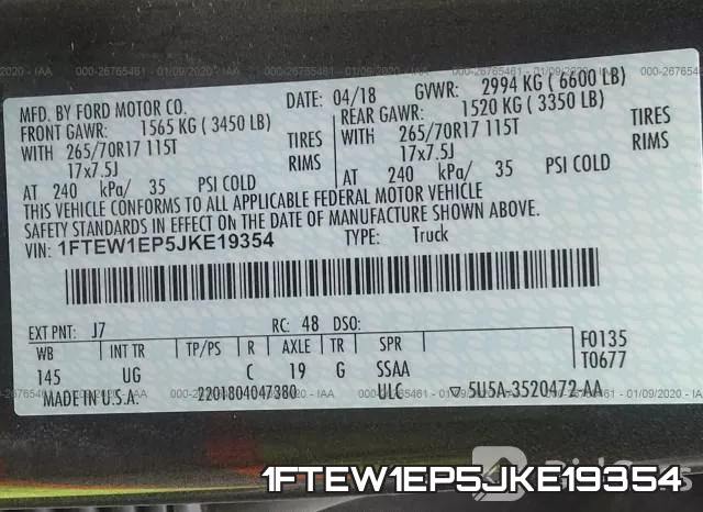 1FTEW1EP5JKE19354 фото 10