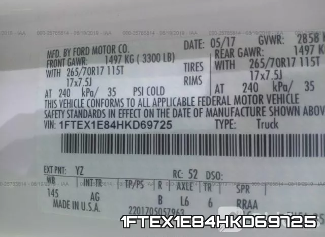 1FTEX1E84HKD69725 фото 10