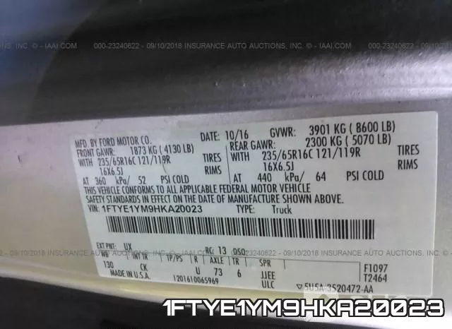 1FTYE1YM9HKA20023 фото 10
