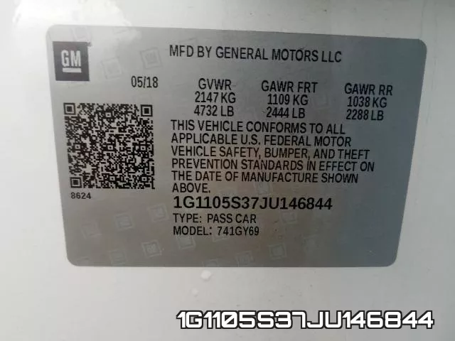 1G1105S37JU146844 фото 2