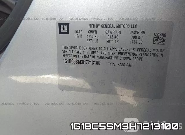 1G1BC5SM3H7213100 фото 10
