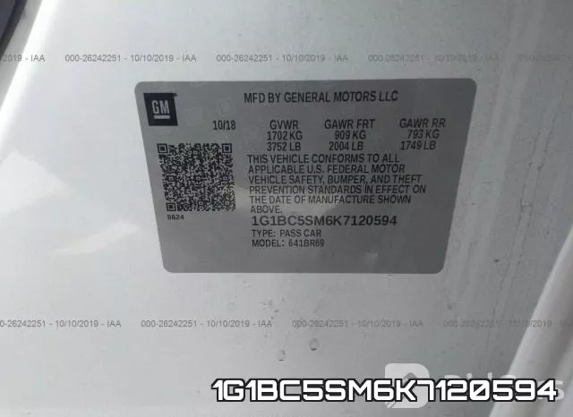 1G1BC5SM6K7120594 фото 10