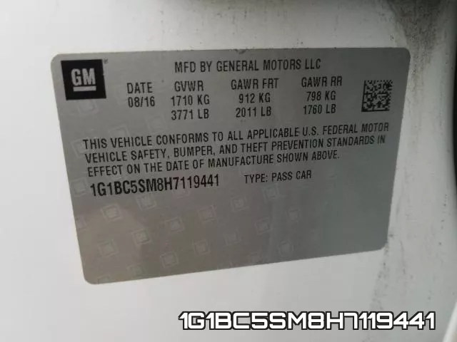 1G1BC5SM8H7119441 фото 2