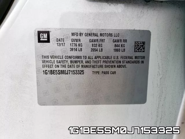 1G1BE5SM0J7153325 фото 2