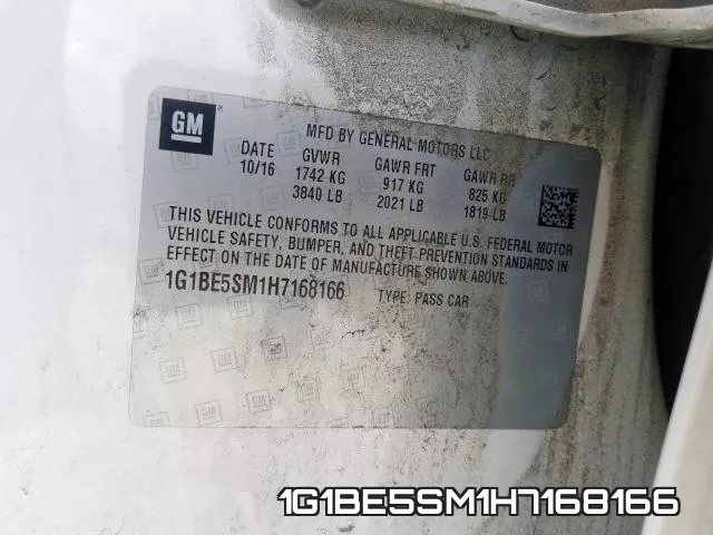 1G1BE5SM1H7168166 фото 2