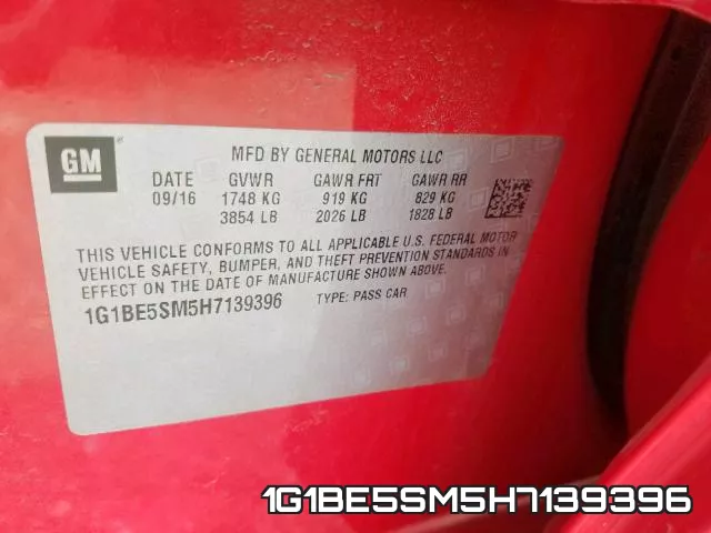 1G1BE5SM5H7139396 фото 2