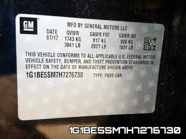 1G1BE5SM7H7276730 фото 2