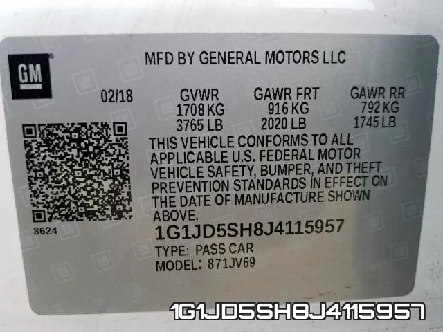 1G1JD5SH8J4115957 фото 2