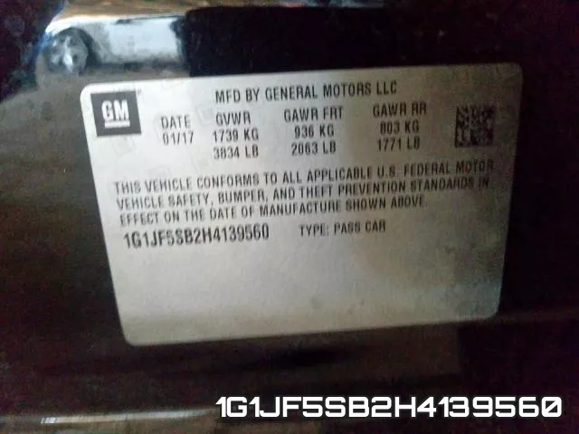 1G1JF5SB2H4139560 фото 2
