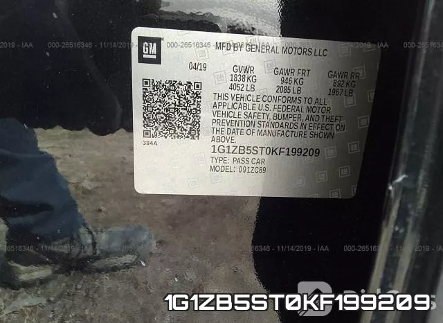 1G1ZB5ST0KF199209 фото 10