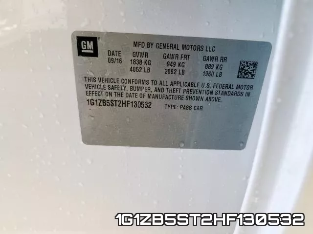 1G1ZB5ST2HF130532 фото 2