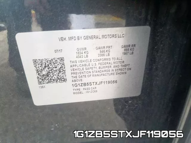 1G1ZB5STXJF119056 фото 2