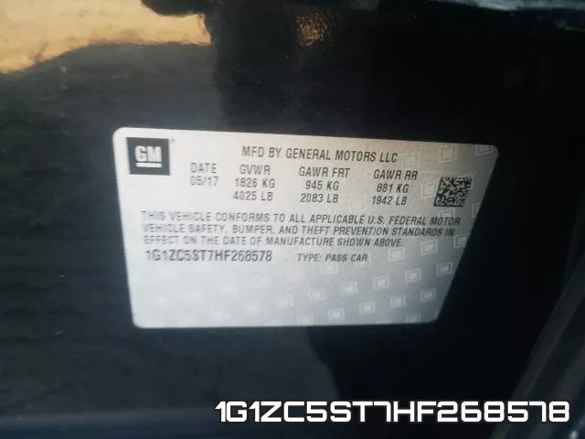 1G1ZC5ST7HF268578 фото 2