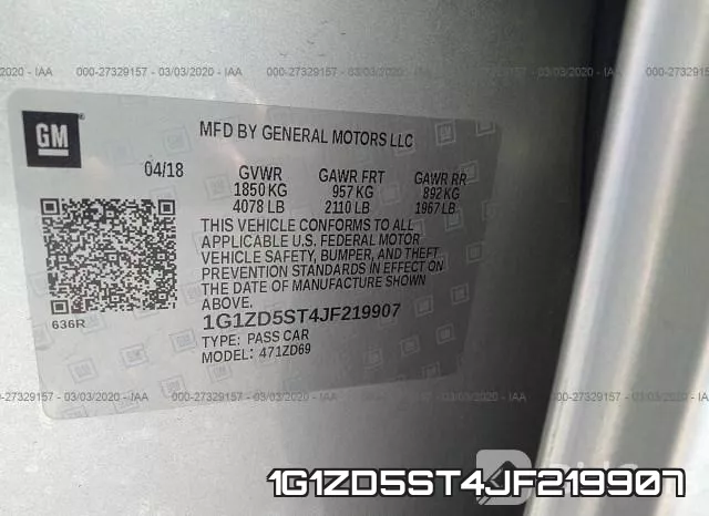 1G1ZD5ST4JF219907 фото 10