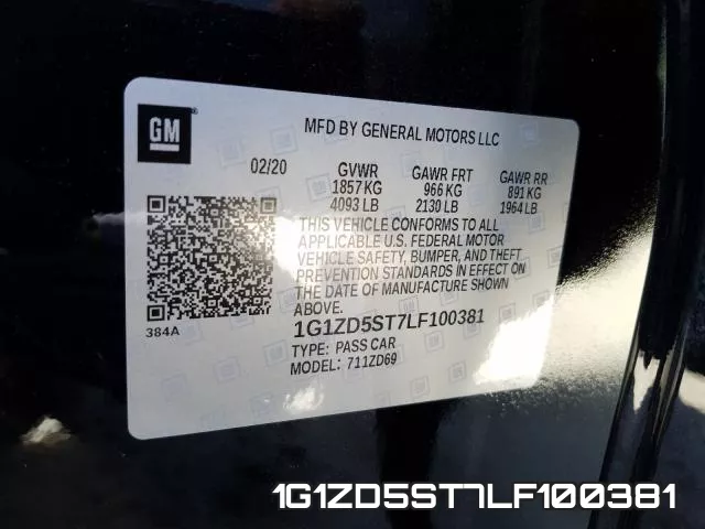 1G1ZD5ST7LF100381 фото 2