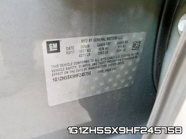 1G1ZH5SX9HF245758 фото 2