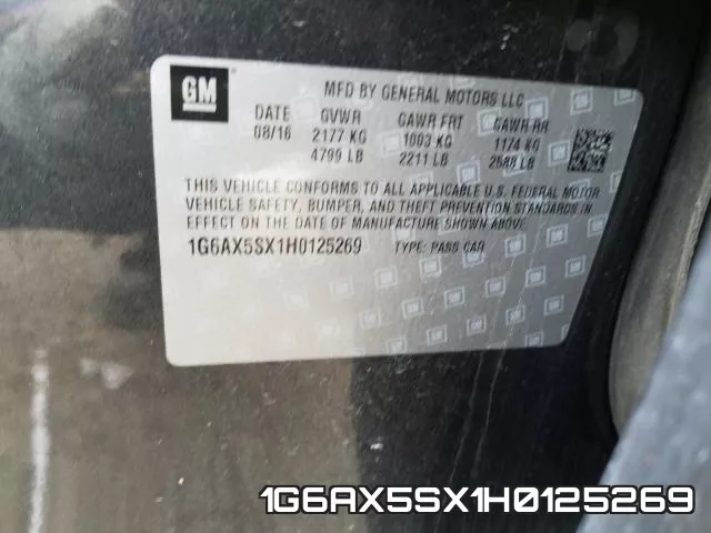1G6AX5SX1H0125269 фото 2