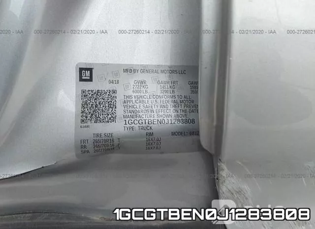 1GCGTBEN0J1283808 фото 10